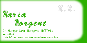 maria morgent business card